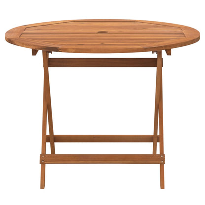 Tavolo da Giardino Pieghevole Ã˜ 90x75 cm Legno Massello Acacia