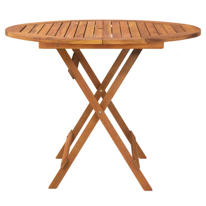 Tavolo da Giardino Pieghevole Ã˜ 90x75 cm Legno Massello Acacia