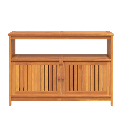 Tavolo Consolle da Giardino 110x35x75 cm Legno Massello Acacia
