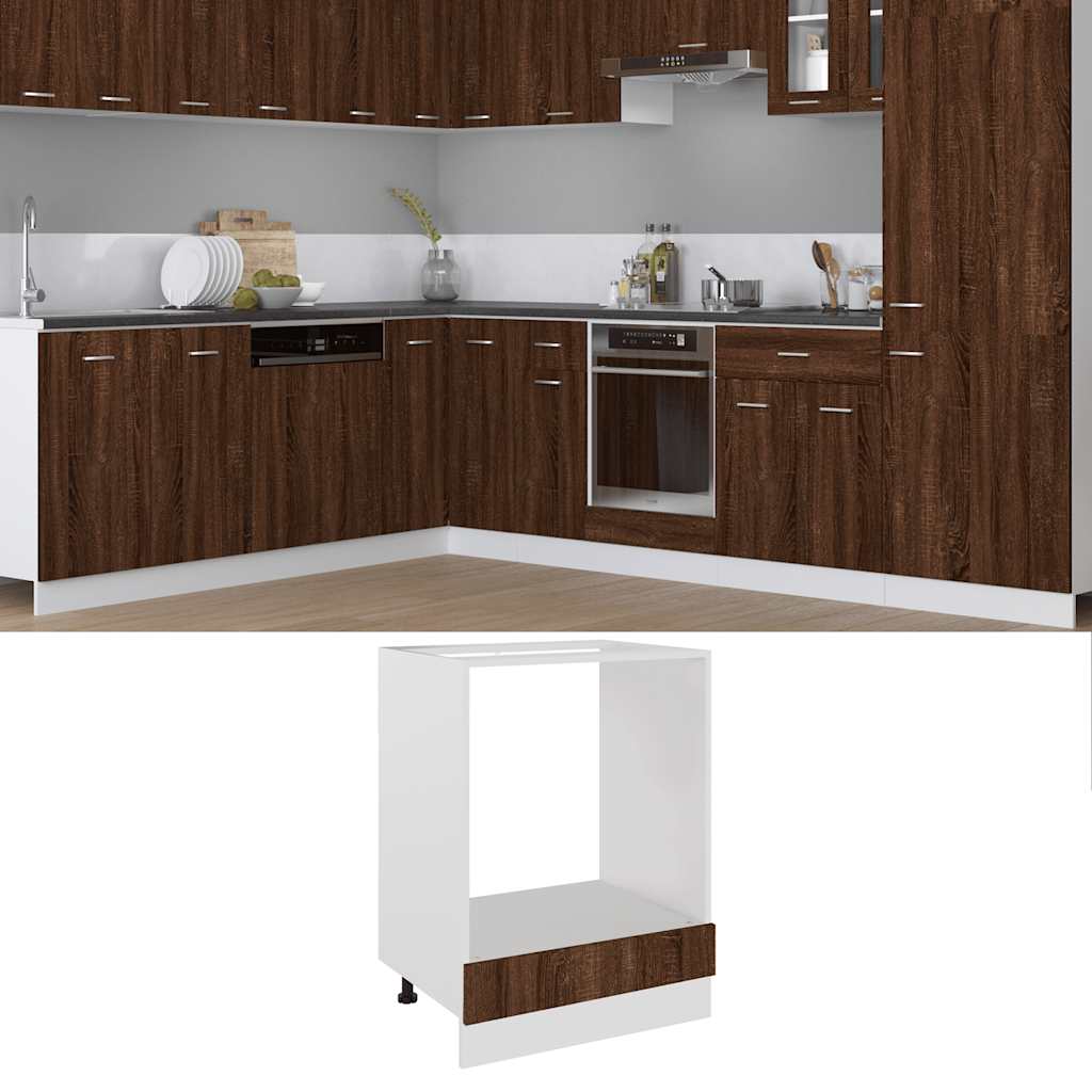 Mobile da Forno â€œRigaâ€ Rovere Marrone 60x46x81,5 cm