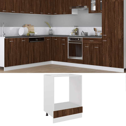 Mobile da Forno â€œRigaâ€ Rovere Marrone 60x46x81,5 cm