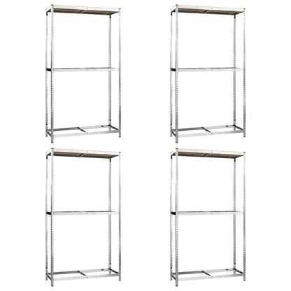 Portapneumatici a 2 Livelli 4pz Argento 110x40x180cm in Acciaio