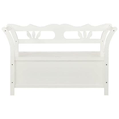 Panca Bianca 107x45x75,5 cm Legno Massello di Abete