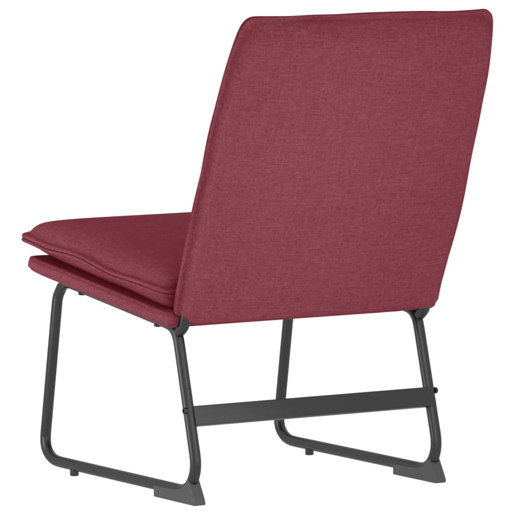 Sedia Lounge Rosso Vino 52x75x76 cm in Tessuto