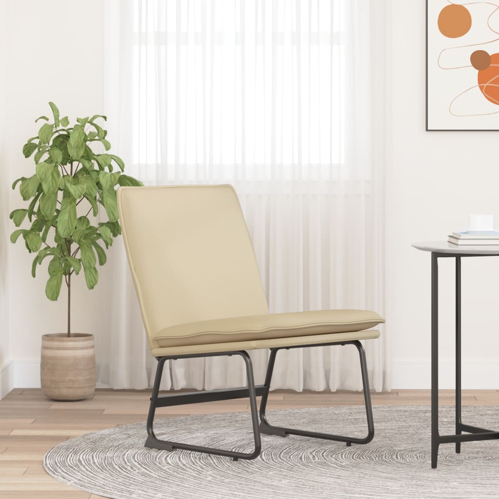 Sedia Lounge Crema 52x75x76 cm in Tessuto