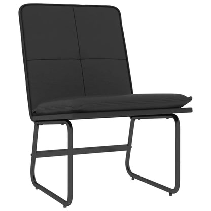 Sedia Lounge Nera 54x75x76 cm in Similpelle