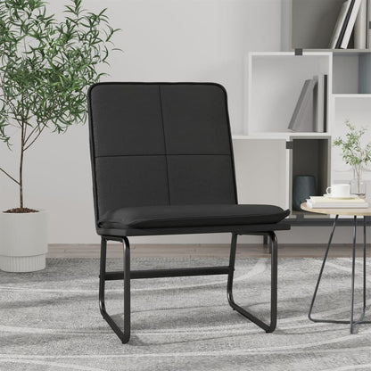 Sedia Lounge Nera 54x75x76 cm in Similpelle