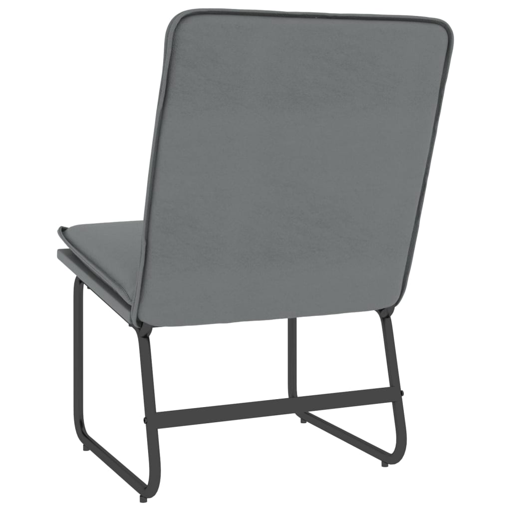 Sedia Lounge Grigia 54x75x76 cm in Similpelle