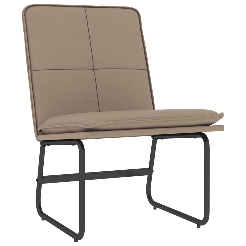 Sedia Lounge Cappuccino 54x75x76 cm in Similpelle