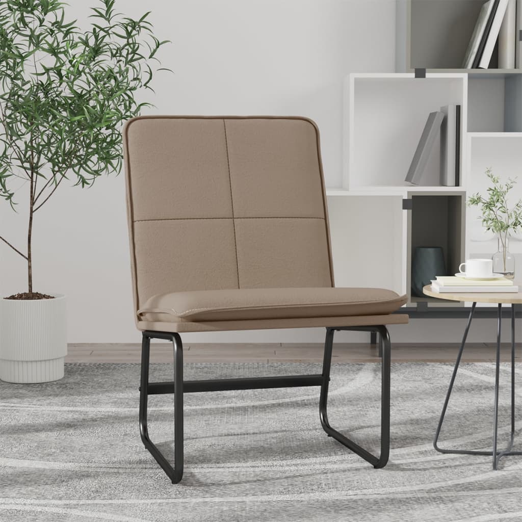 Sedia Lounge Cappuccino 54x75x76 cm in Similpelle