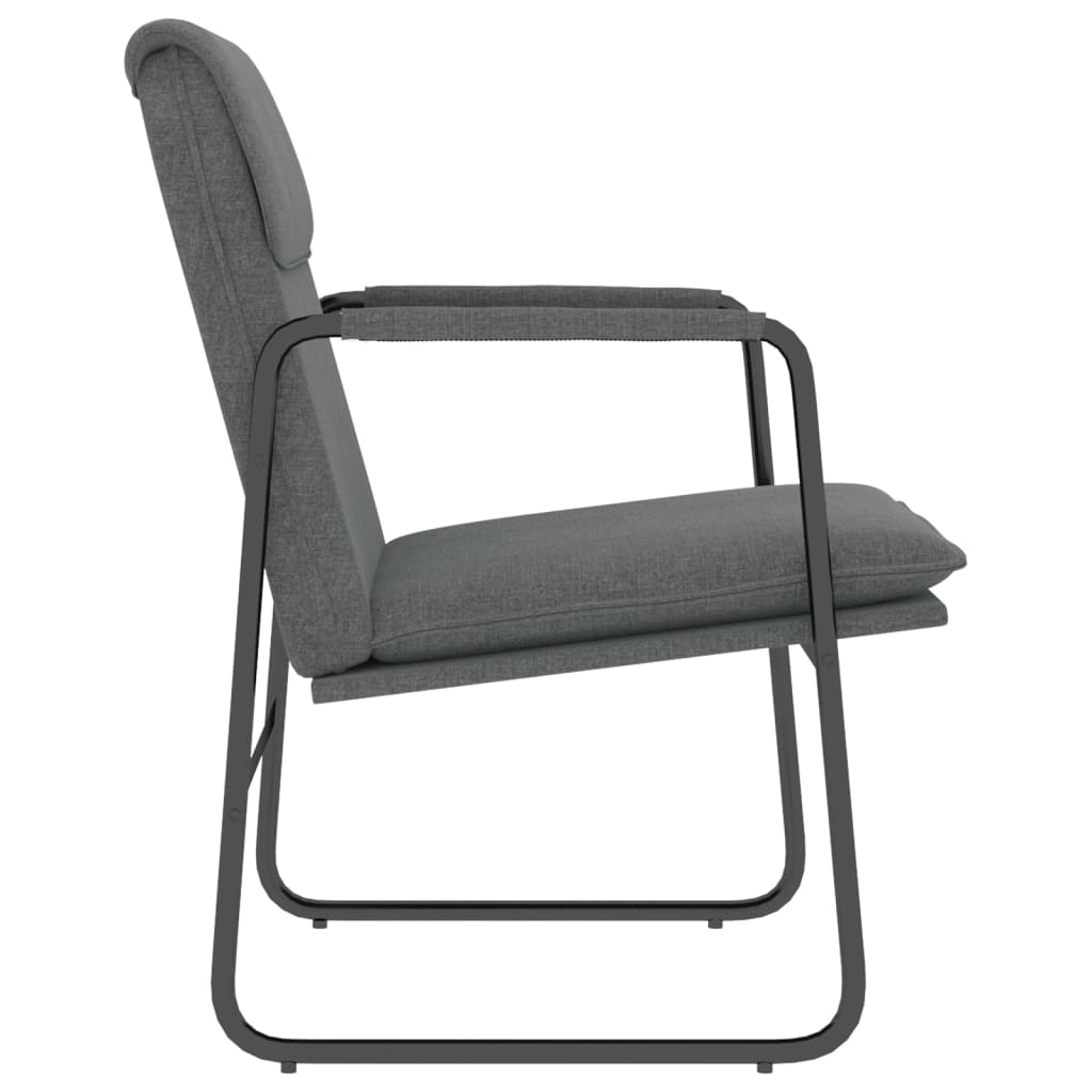 Sedia Lounge Grigio Scuro 55x64x80 cm in Tessuto