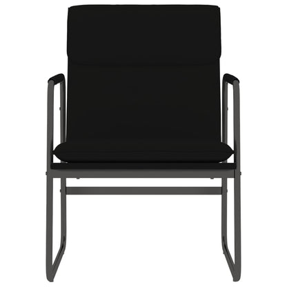 Sedia Lounge Nera 55x64x80 cm in Similpelle