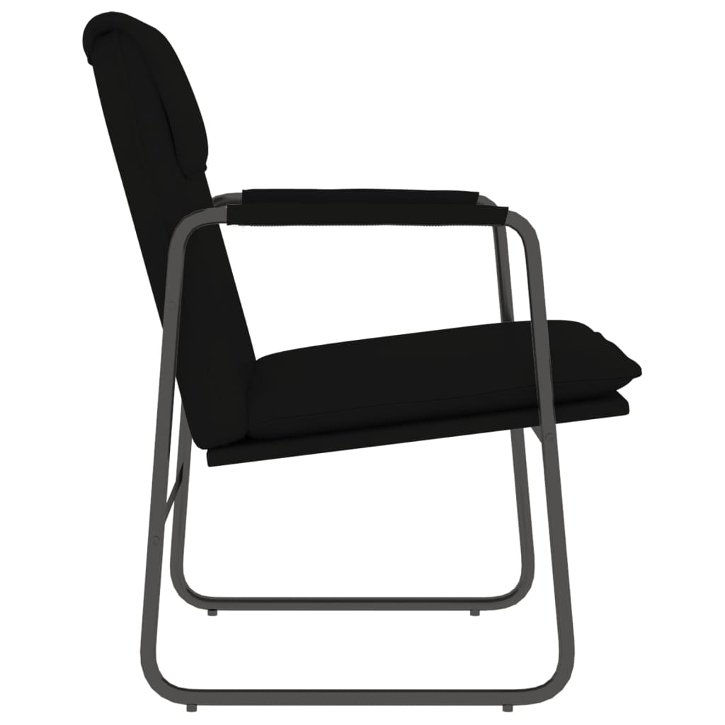 Sedia Lounge Nera 55x64x80 cm in Similpelle