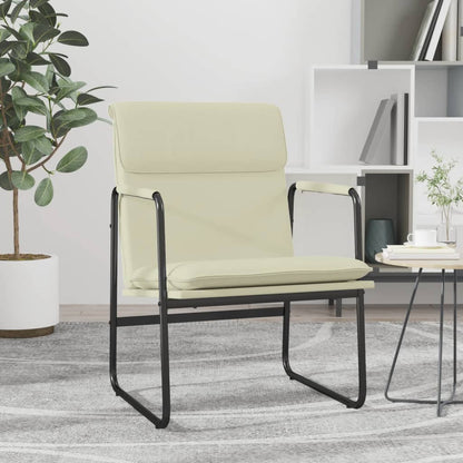 Sedia Lounge Crema 55x64x80 cm in Similpelle