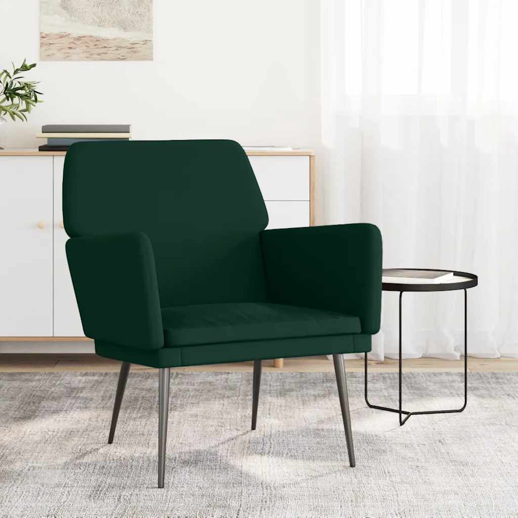 Poltrona Verde Scuro 62x79x79 cm Velluto