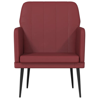 Poltrona Rosso Vino 61x78x80 cm Similpelle