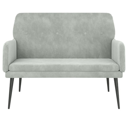 Panca Grigio Chiaro 108x79x79 cm in Velluto