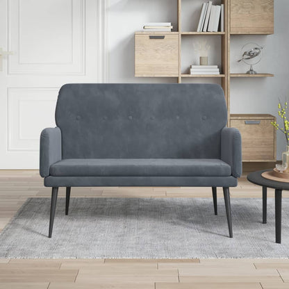 Panca Grigio Scuro 108x79x79 cm in Velluto