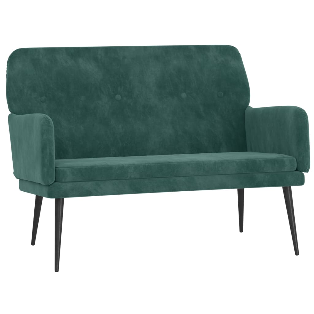 Panca Verde Scuro 108x79x79 cm in Velluto