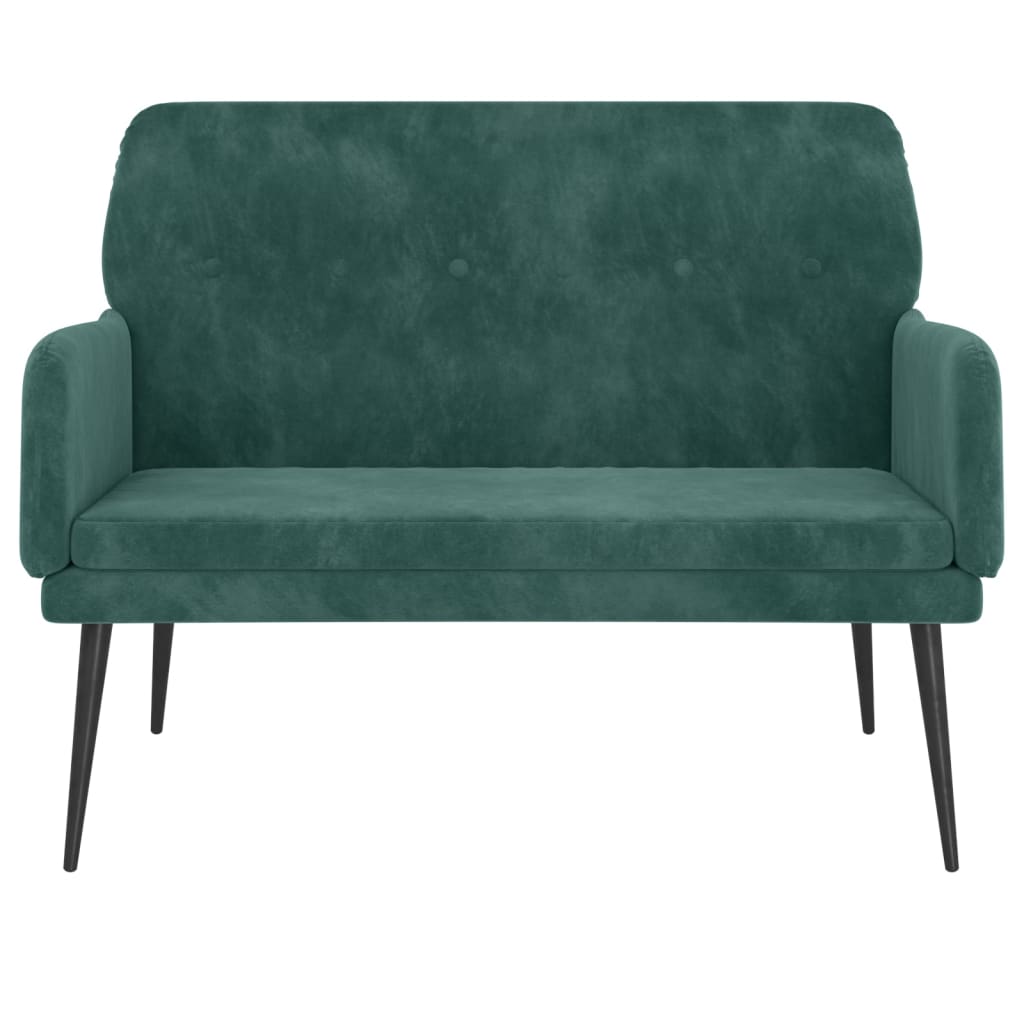 Panca Verde Scuro 108x79x79 cm in Velluto