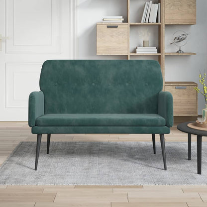 Panca Verde Scuro 108x79x79 cm in Velluto