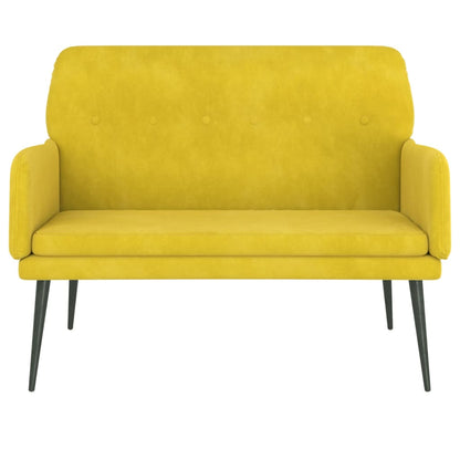 Panca Gialla 108x79x79 cm in Velluto