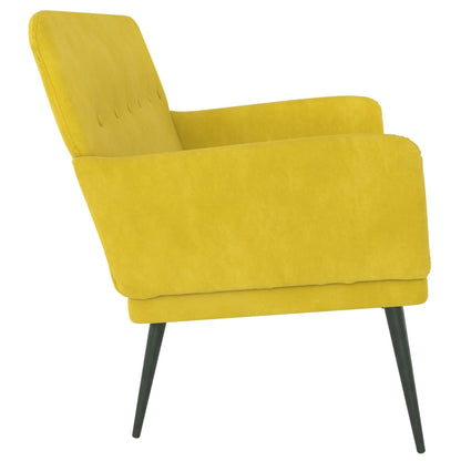 Panca Gialla 108x79x79 cm in Velluto