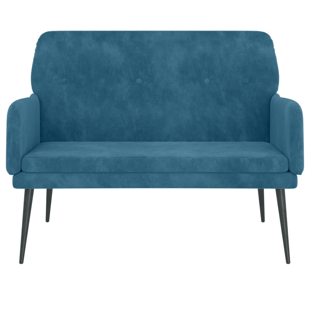 Panca Blu 108x79x79 cm in Velluto