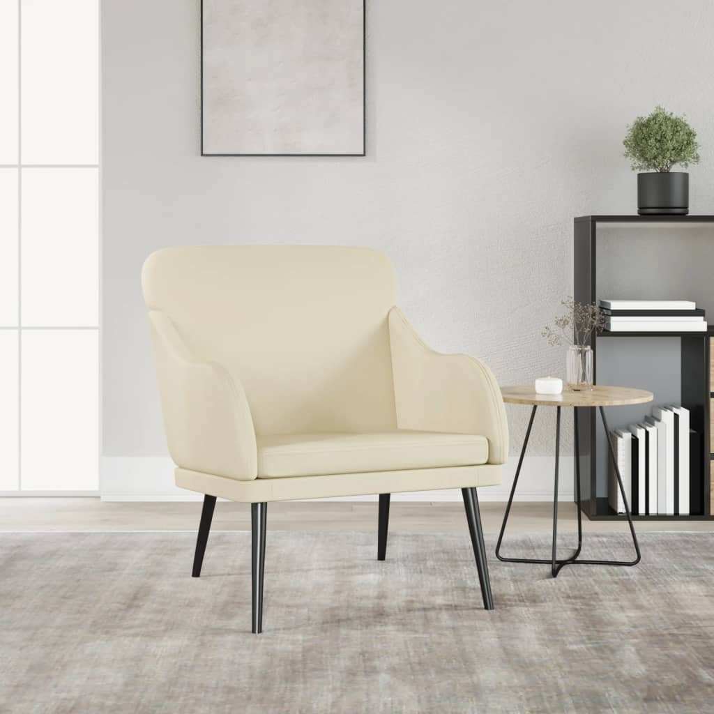 Poltrona Crema 63x76x80 cm Similpelle