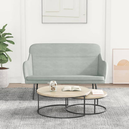 Panca Grigio Chiaro 110x76x80 cm in Velluto