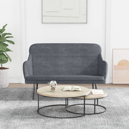 Panca Grigio Scuro 110x76x80 cm in Velluto