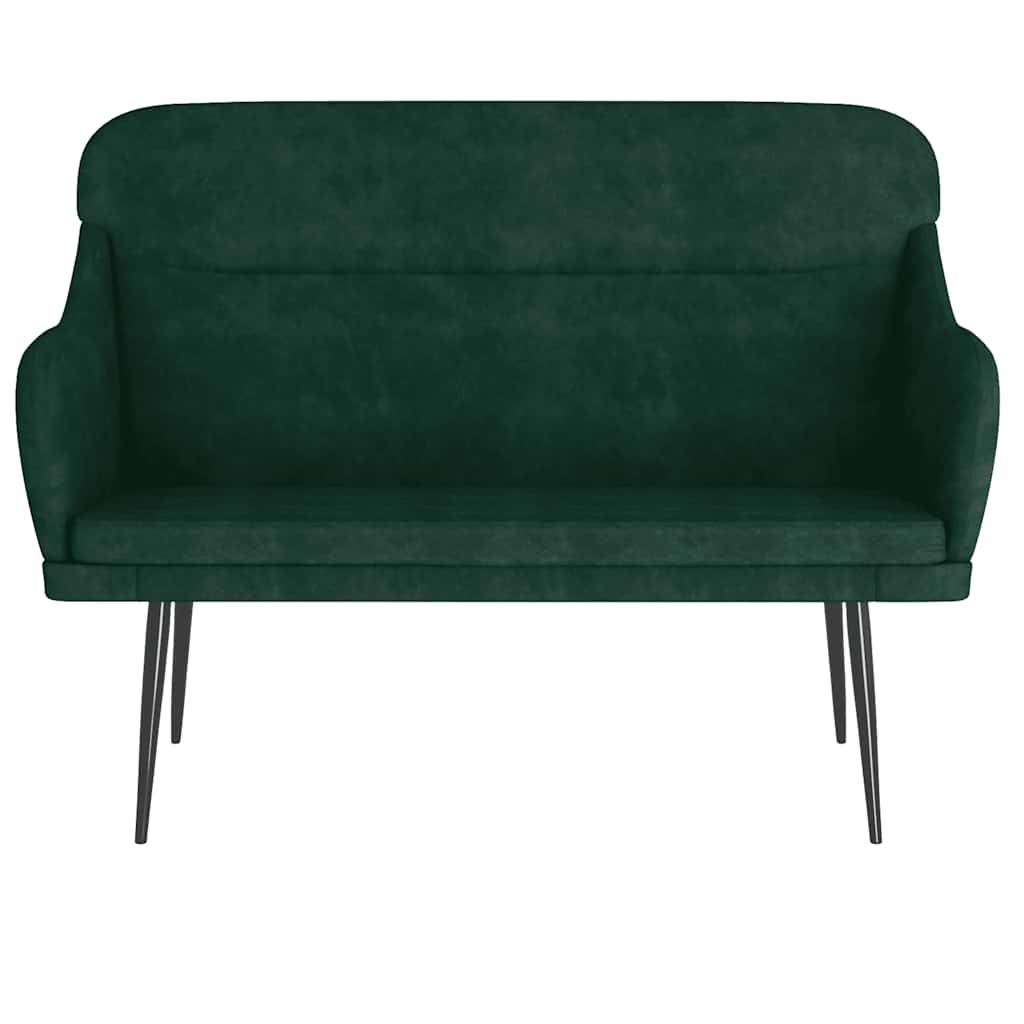 Panca Verde Scuro 110x76x80 cm in Velluto