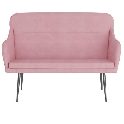 Panca Rosa 110x76x80 cm in Velluto