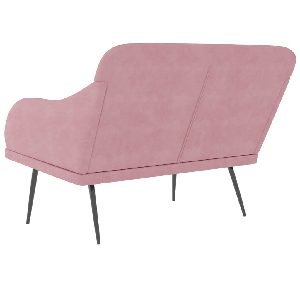 Panca Rosa 110x76x80 cm in Velluto