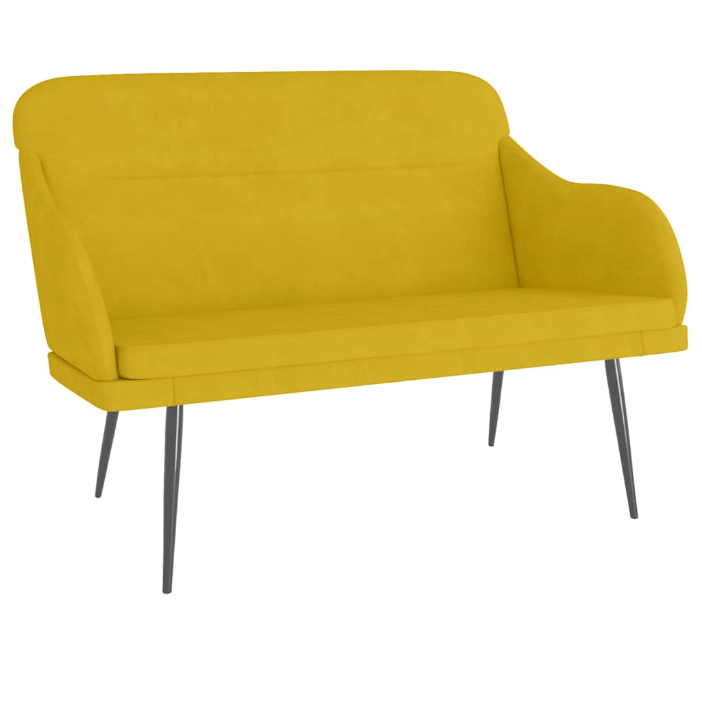 Panca Gialla 110x76x80 cm in Velluto