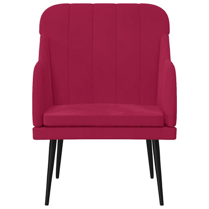 Poltrona Rosso Vino 63x76x80 cm Velluto