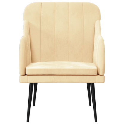Poltrona Crema 63x76x80 cm Velluto