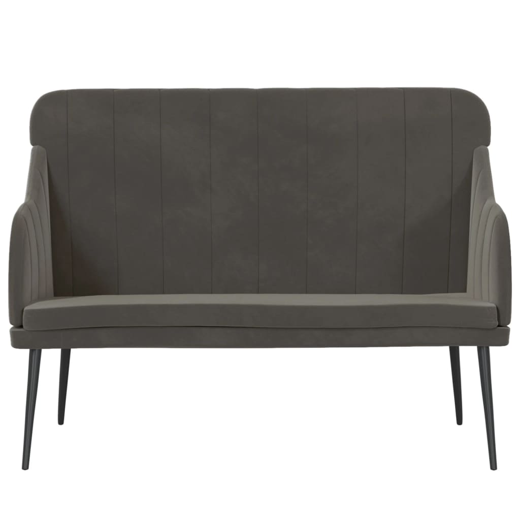 Panca Grigio Scuro 110x76x80 cm in Velluto