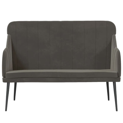 Panca Grigio Scuro 110x76x80 cm in Velluto