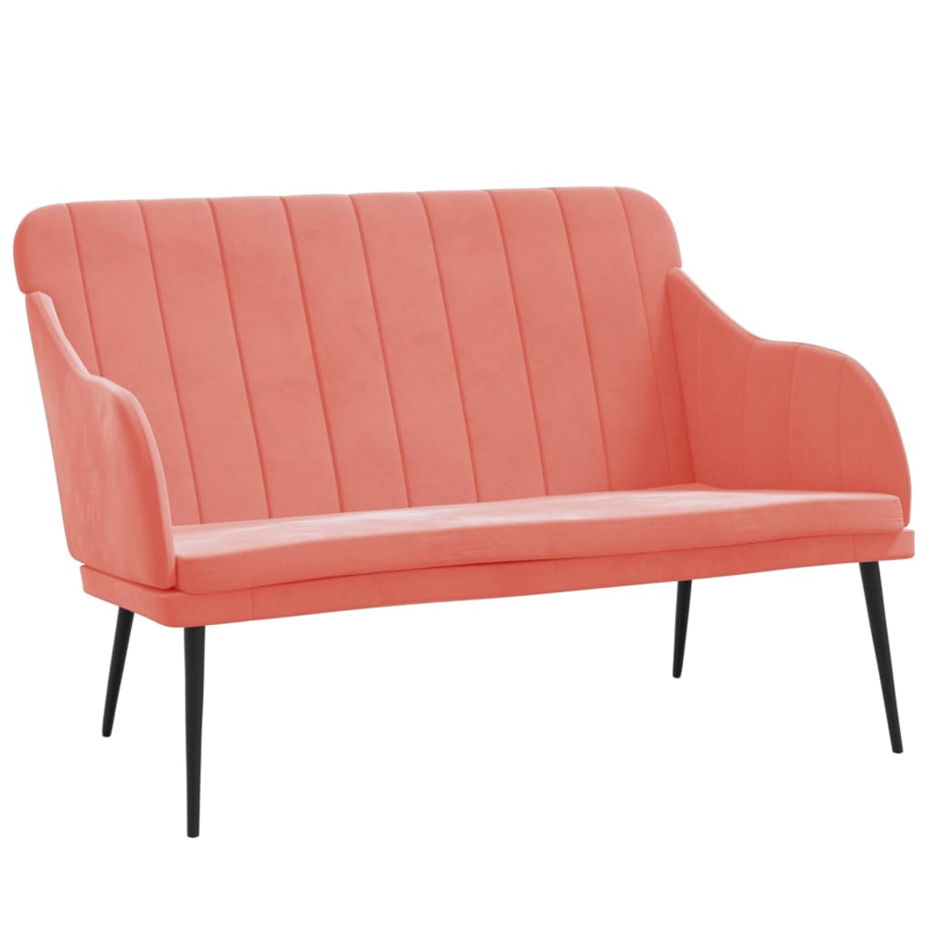 Panca Rosa 110x76x80 cm in Velluto