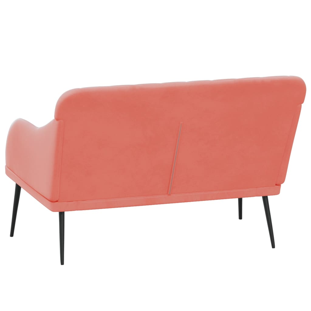 Panca Rosa 110x76x80 cm in Velluto