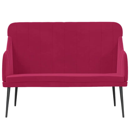 Panca Rosso Vino 110x76x80 cm in Velluto