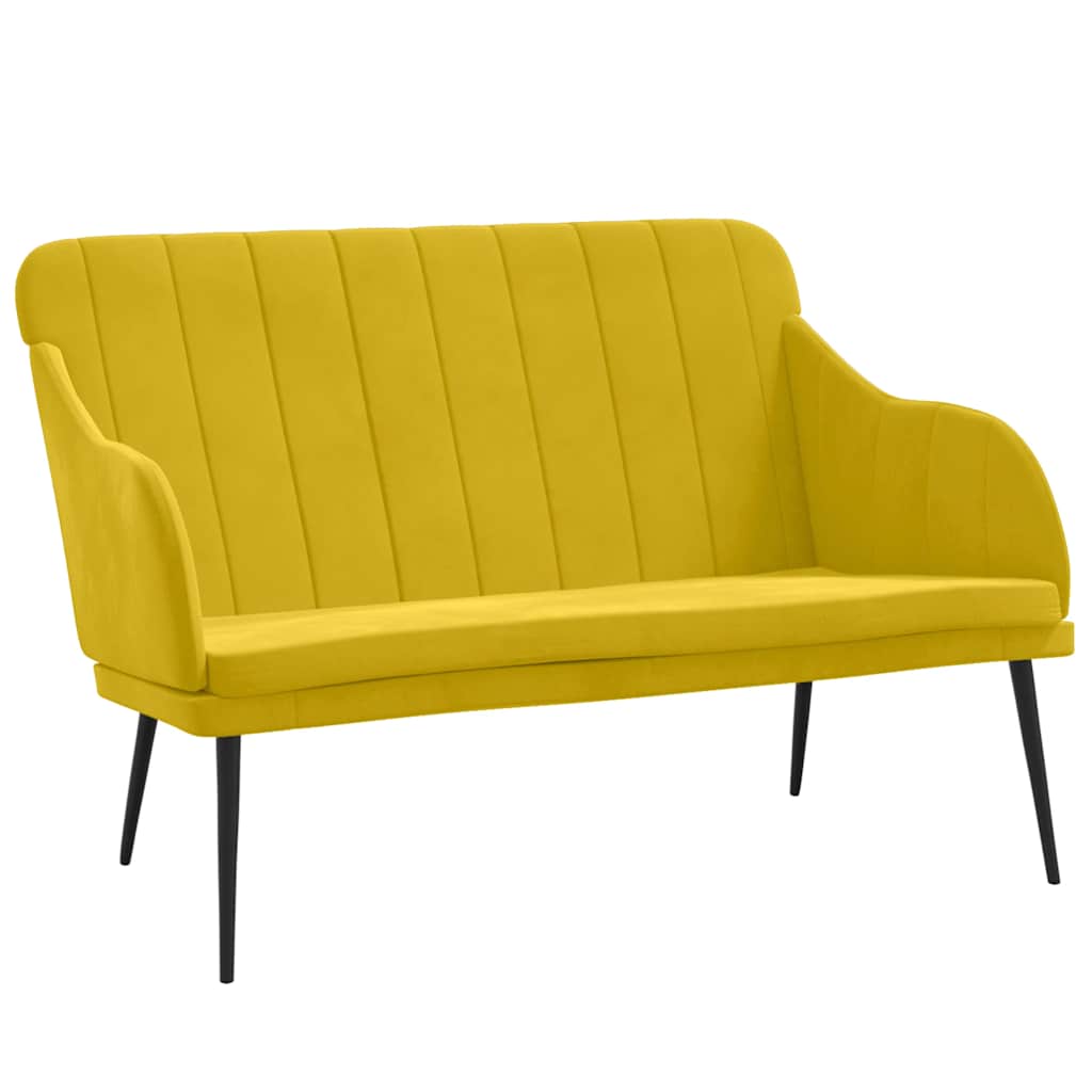 Panca Gialla 110x76x80 cm in Velluto