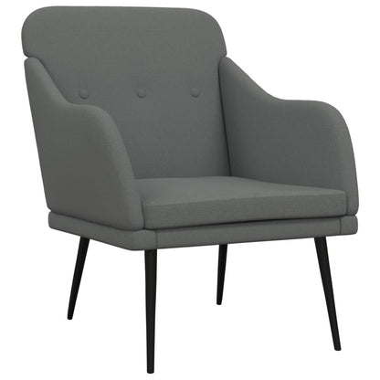 Poltrona Grigio Scuro 63x76x80 cm in Tessuto