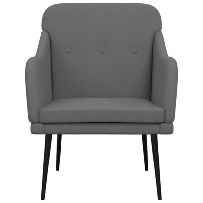 Poltrona Grigio Scuro 63x76x80 cm in Tessuto