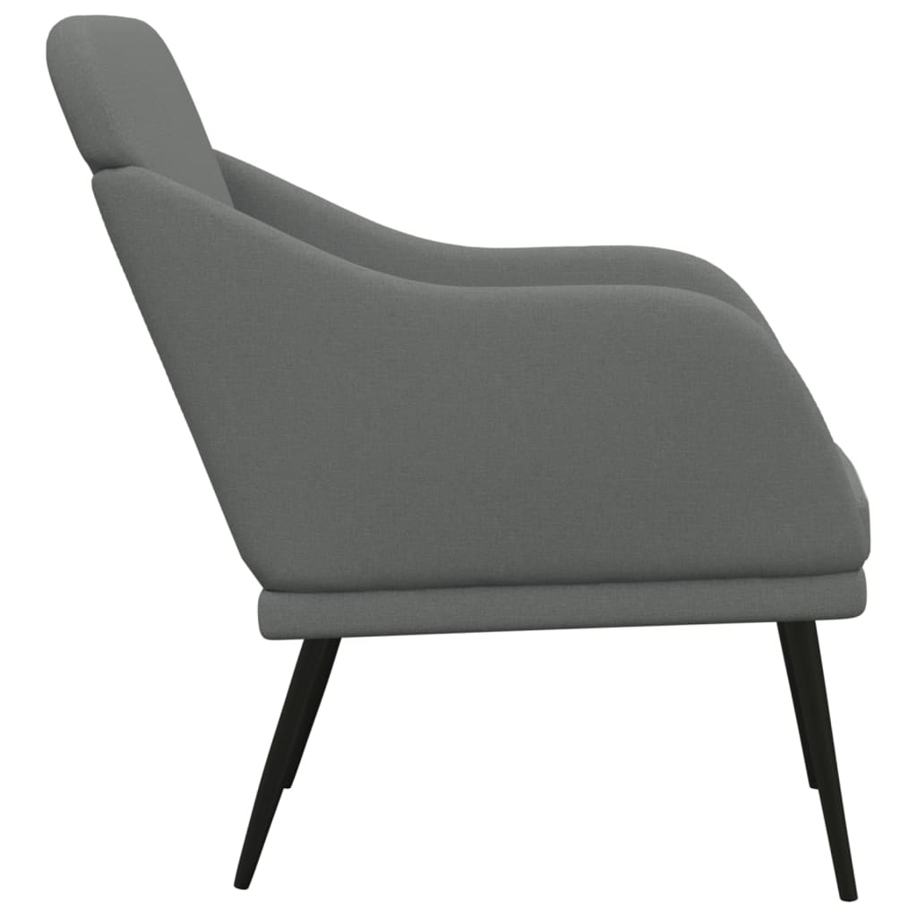 Poltrona Grigio Scuro 63x76x80 cm in Tessuto