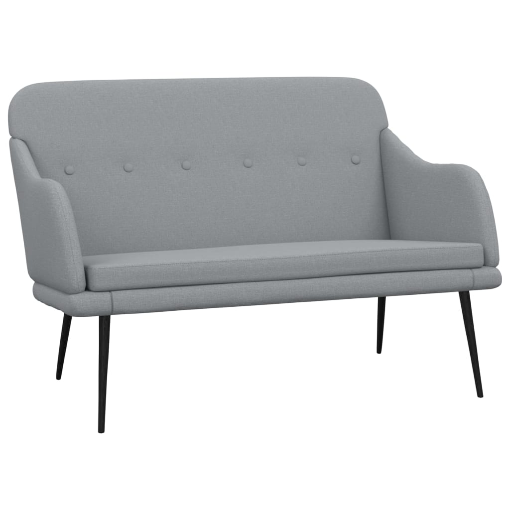 Panca Grigio Chiaro 110x76x80 cm in Tessuto