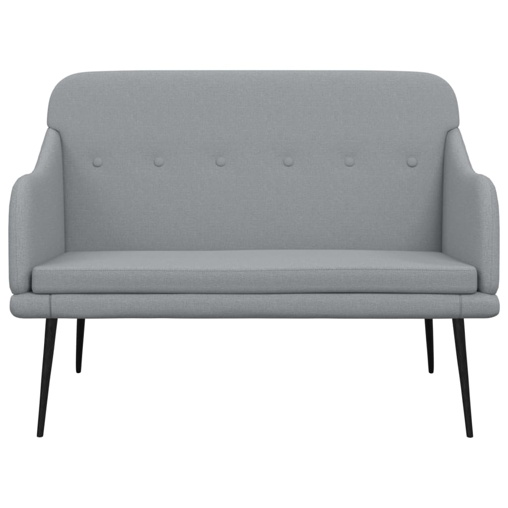 Panca Grigio Chiaro 110x76x80 cm in Tessuto