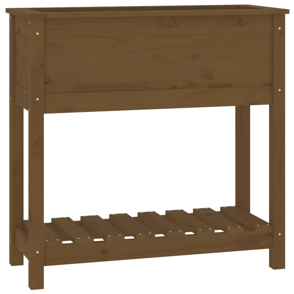 Fioriera con Mensola Ambra 82,5x34,5x81 cm Legno Massello Pino