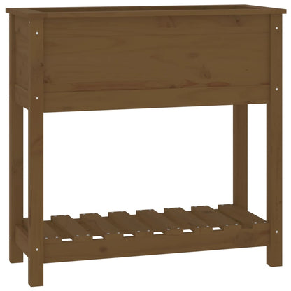 Fioriera con Mensola Ambra 82,5x34,5x81 cm Legno Massello Pino